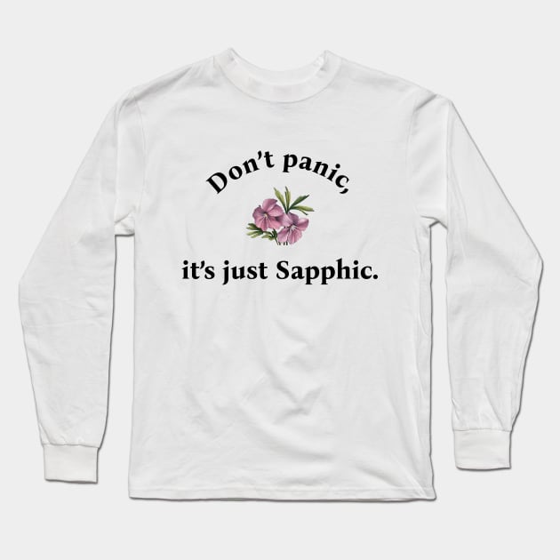 Don't panic it's just Sapphic Long Sleeve T-Shirt by Vestes